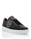 Philipp Plein Lo-top Sneakers Cocco Print Insert Hexagon In Blue