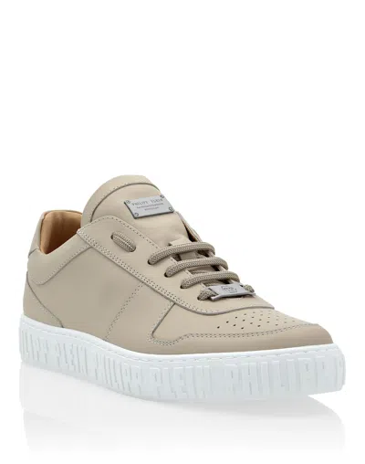 Philipp Plein Leather Lo-top Sneakers King Power In Beige