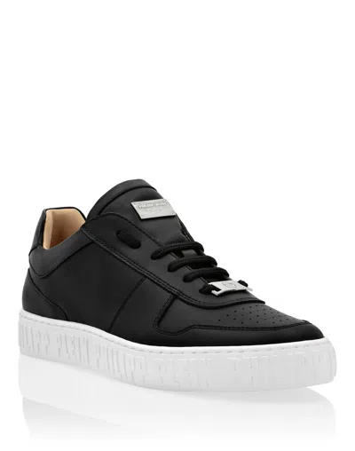 Philipp Plein Leather Lo-top Sneakers King Power In Black