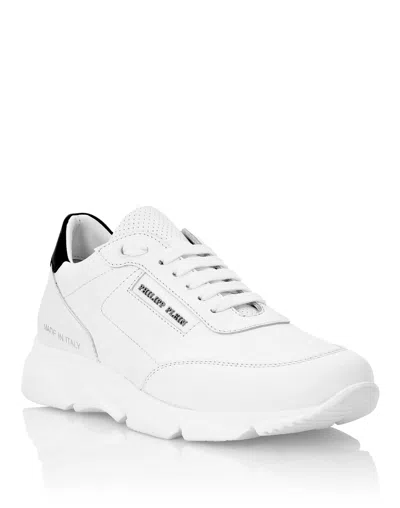 Philipp Plein Leather Lo-top Sneakers  Tm In White