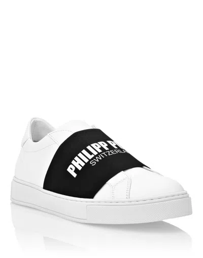 Philipp Plein Leather Lo-top Sneakers  Tm In White