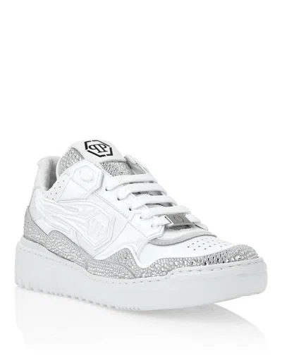 Philipp Plein Leather Low-top Sneakers Moon Walker