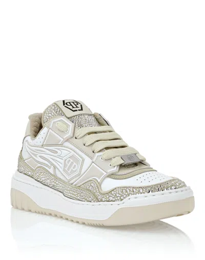 Philipp Plein Leather Low-top Sneakers Moon Walker