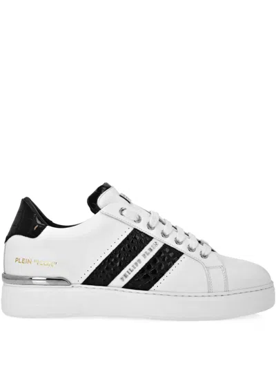 Philipp Plein Leather Low-top Sneakers In White