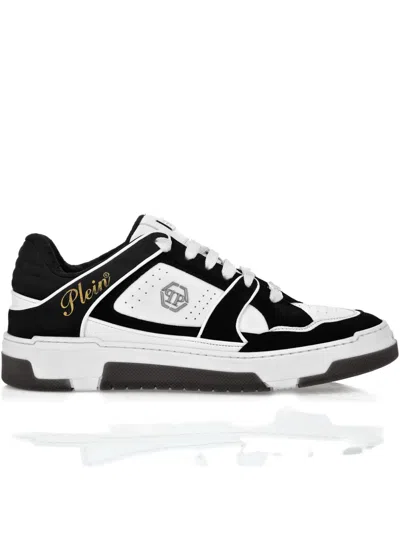Philipp Plein Leather-panelled Sneakers In Black