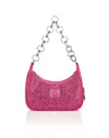 Philipp Plein Leather Shoulder Bag Crystal In Multi