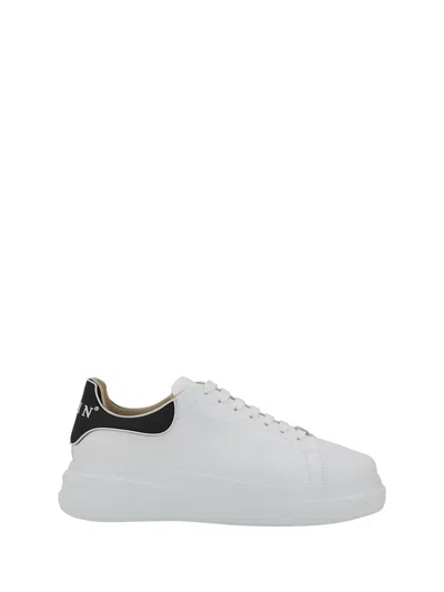 Philipp Plein Leather Sneakers In White