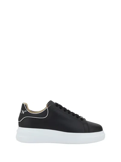 Philipp Plein Black Low-top Sneakers In Animal Print