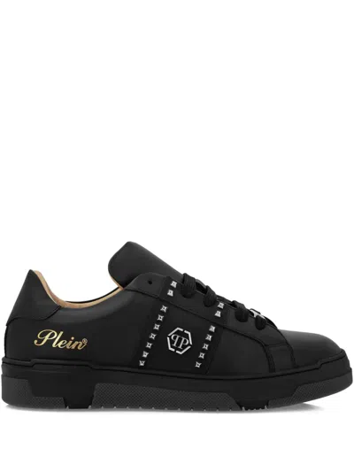Philipp Plein Leather Sneakers In Black