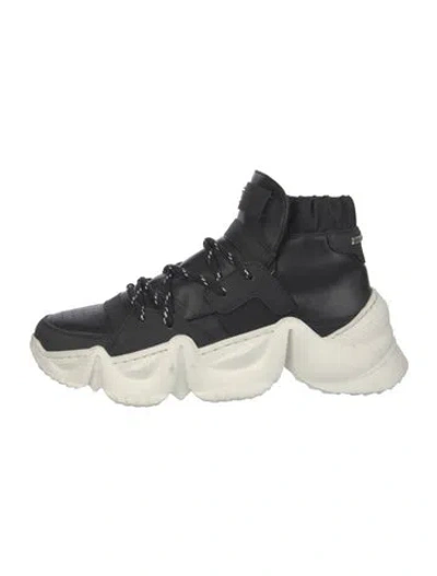 Pre-owned Philipp Plein Leather Sneakers In Black
