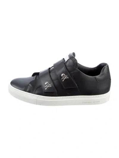 Pre-owned Philipp Plein Leather Sneakers In Black