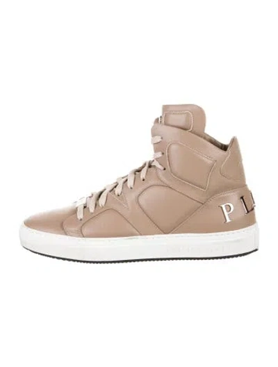 Pre-owned Philipp Plein Leather Sneakers In Brown