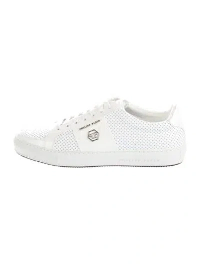 Pre-owned Philipp Plein Leather Sneakers In White