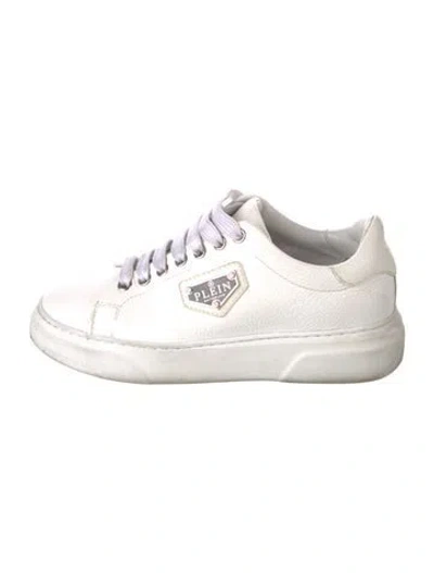 Pre-owned Philipp Plein Leather Sneakers In White