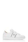 Philipp Plein Leather Sneakers With Stylish Embellishments In White