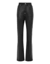 Philipp Plein Leather Trousers Long In Black