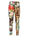 Philipp Plein Baroque-floral Print Leggings In Multi