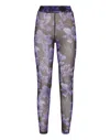 Philipp Plein Leggings Flowers In Purple