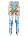 Philipp Plein Hawaii Graphic-print Leggings In Blue