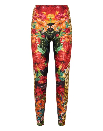 Philipp Plein Hawaii-print Leggings In Multi