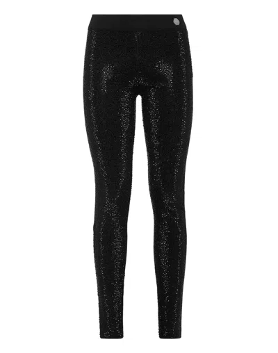 Philipp Plein Leggings Mix Strass In Black