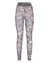 Philipp Plein Leggings Stretch Printed Tulle New Baroque In Multi