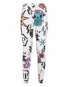 Philipp Plein Tattoo Monogram-print Leggings In White