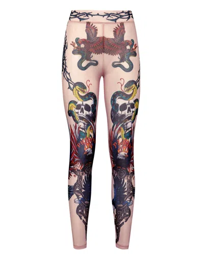 Philipp Plein Leggings Tattoo In Multi