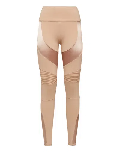 Philipp Plein Leisurewear Biker Leggings Iconic Plein In Beige