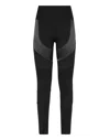 Philipp Plein Panelled Cotton Leggings In Black
