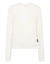 Philipp Plein Leisurewear Sweatshirt Ls Embroidery Signature In White