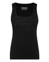 PHILIPP PLEIN LEISUREWEAR TANK TOP EMBROIDERY SIGNATURE