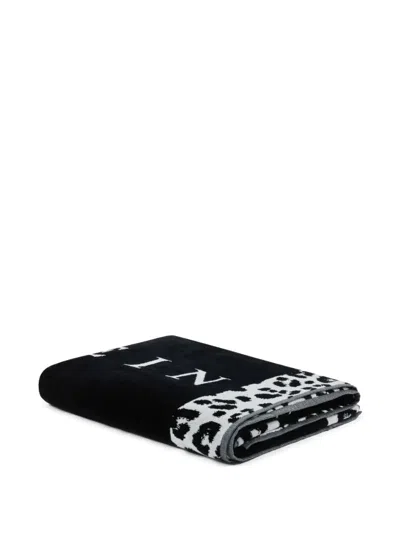 Philipp Plein Leo Beach Towel In Black