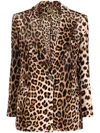 Philipp Plein Leopard-print Blazer In Brown