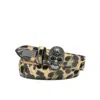 Philipp Plein Leopard Print Patent Leather Belt