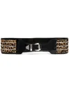 Philipp Plein Leopard-print Waist Belt In Brown