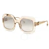 Philipp Plein Light Brown Gradient Square Ladies Sunglasses Spp065s 6y1g 55