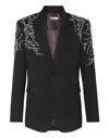 Philipp Plein Crystal-embellished Blazer In Black