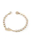 Philipp Plein Lightning-bolt-pendant Bracelet In Gold