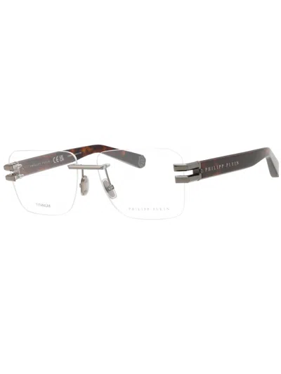 Philipp Plein Lightweight Rectangular Men's Eyeglasses In Transparent