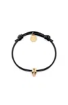 Philipp Plein Linked Cotton Cord Bracelet Man Bracelet Gold Size Onesize Cotton In Gold