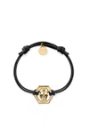 Philipp Plein Linked Cotton Cord Bracelet Man Bracelet Gold Size Onesize Cotton In Gold