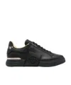Philipp Plein Lo-top Calfskin Sneakers With Perforated Detailing And Embossed Logo In Multi