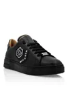 Philipp Plein Lo-top Leather Arrow Force Sneakers In Black