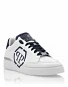 Philipp Plein Lo-top Leather Sneakers Hexagon In Multi