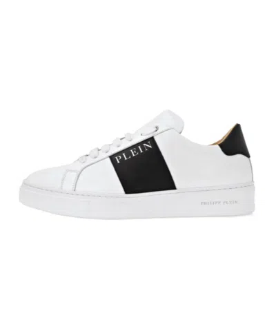 Philipp Plein Lo-top Leather Sneakers In White