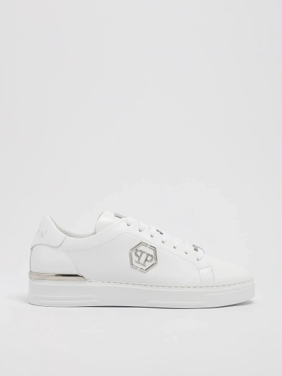 Philipp Plein Lo-top Trainer Hexagon Trainer In Bianco