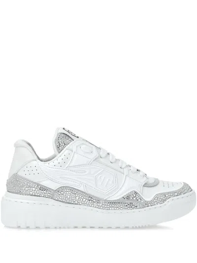Philipp Plein Lo-top Sneakers In Silver