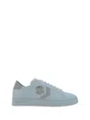 Philipp Plein Low Top Leather Sneakers With Side Stripe