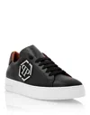 Philipp Plein Lo-top Sneakers Cocco Print Insert Hexagon In Black